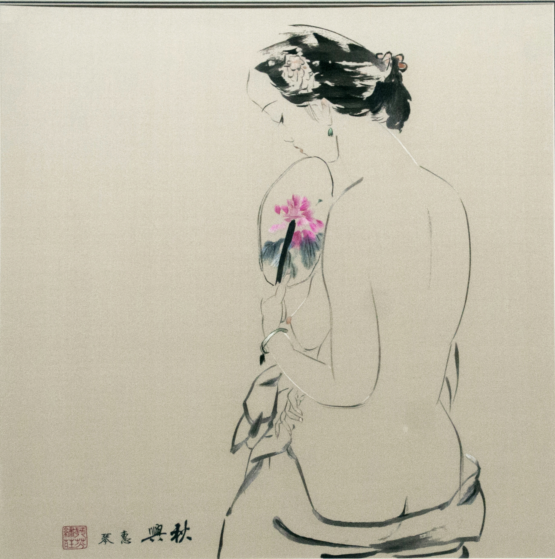 裸背仕女