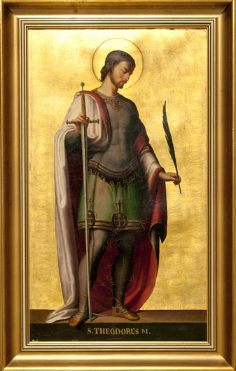 Sant Theodorus mit Schwert und Schreibfeder