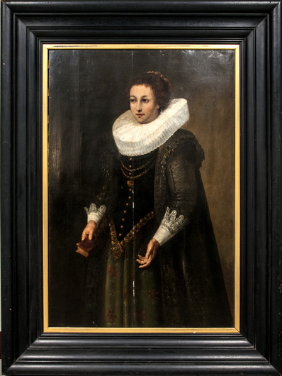 PORTRAIT OF LADY WITH LACE COLLAR AND CUFFS  女士肖像