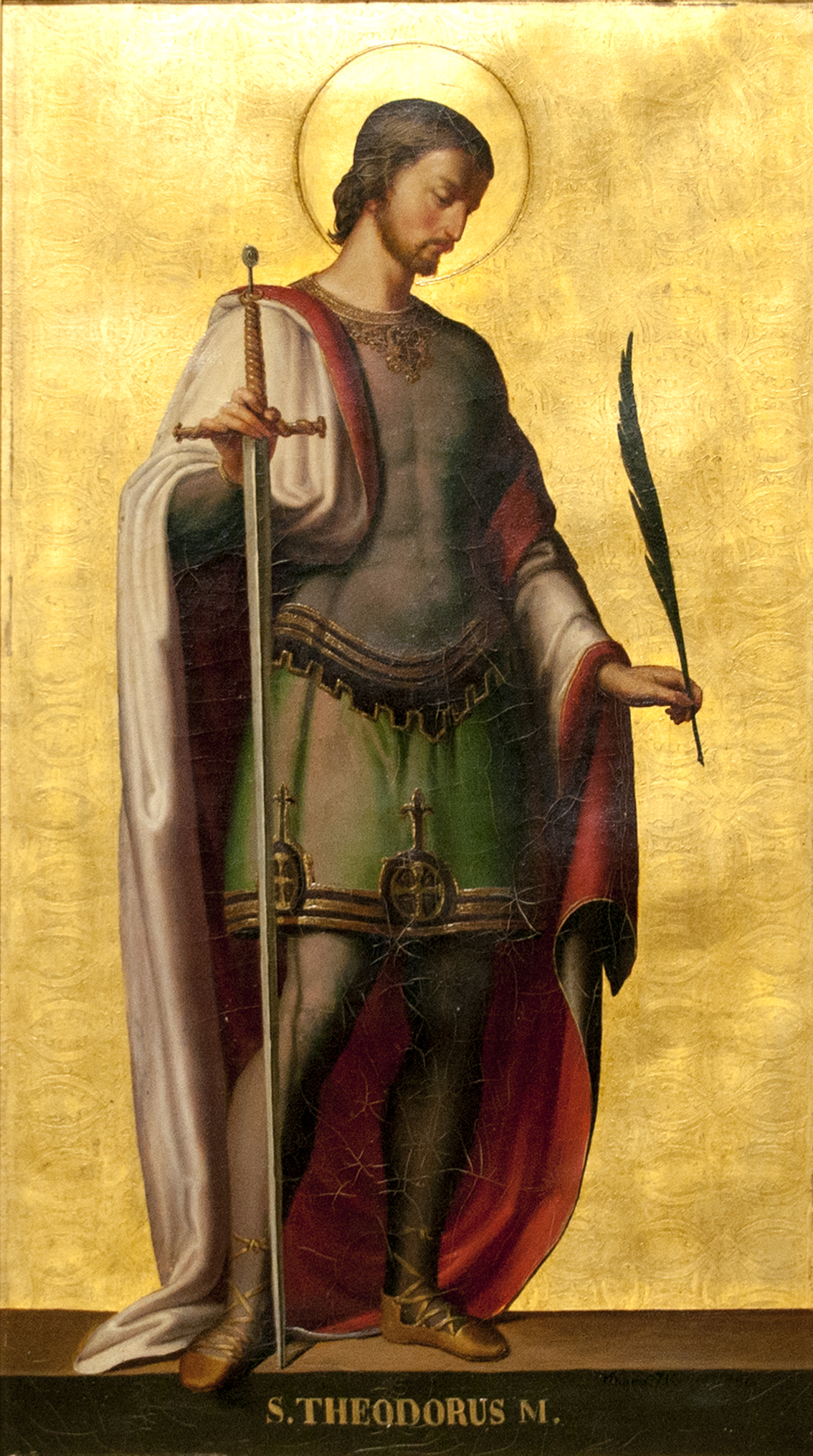 Sant Theodorus mit Schwert und Schreibfeder